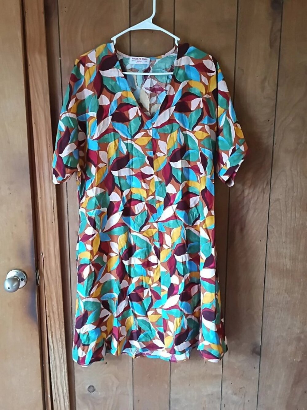discount divas womens short sleeve vneck pullover dress size L